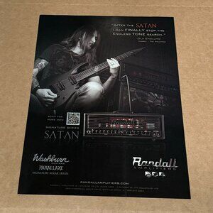 Ola Englund of The Haunted - Randall Amps / Washburn Guitars - 2015 Print Ad